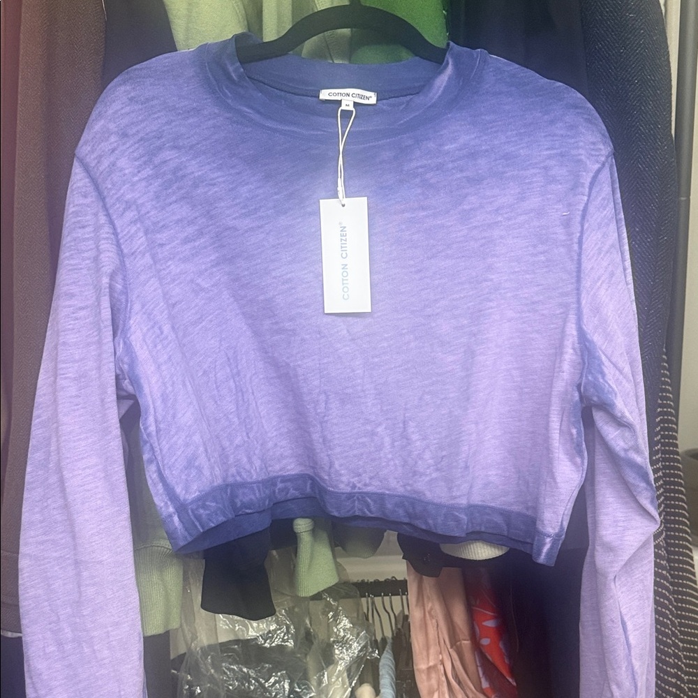 Cotton Citizen Tokyo  Violet Gradient Long Sleeve Tee